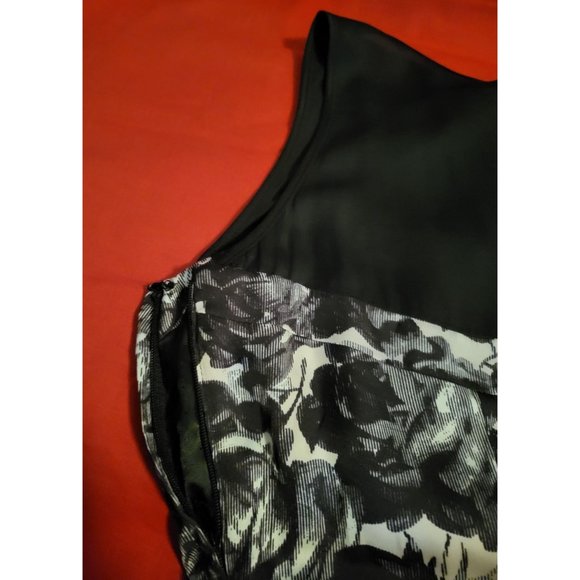 H & M Rose Black & Cream Casual Dress Size 10 - Picture 9 of 9